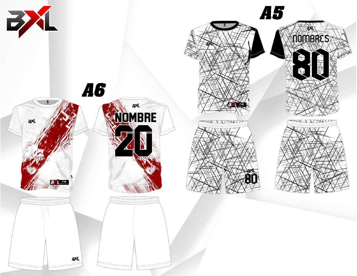Lámina de propuestas de diseño de uniformes personalizados